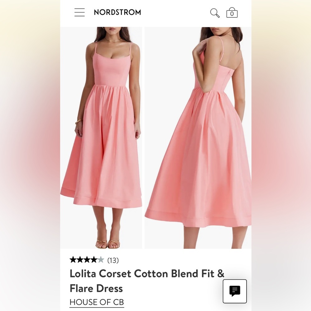 HOUSE OF CB Lolita Corset Cotton Blend Fit & Flare Dress (never worn)